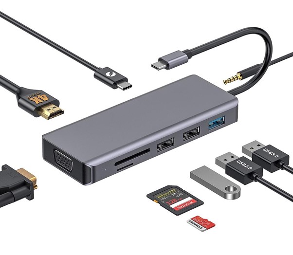 9 in 1 USB C Hub HDMI 4K - Savyy Tech